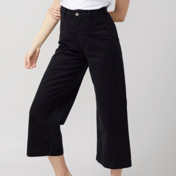 Free People Pants - Black We the Free Patti High Rise Wide Leg Crops